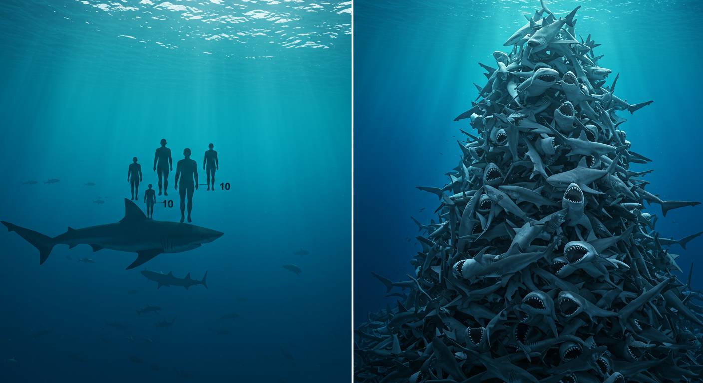 【衝撃事実】サメは年間わずか10人を殺すが人間は毎年1億匹のサメを殺している
