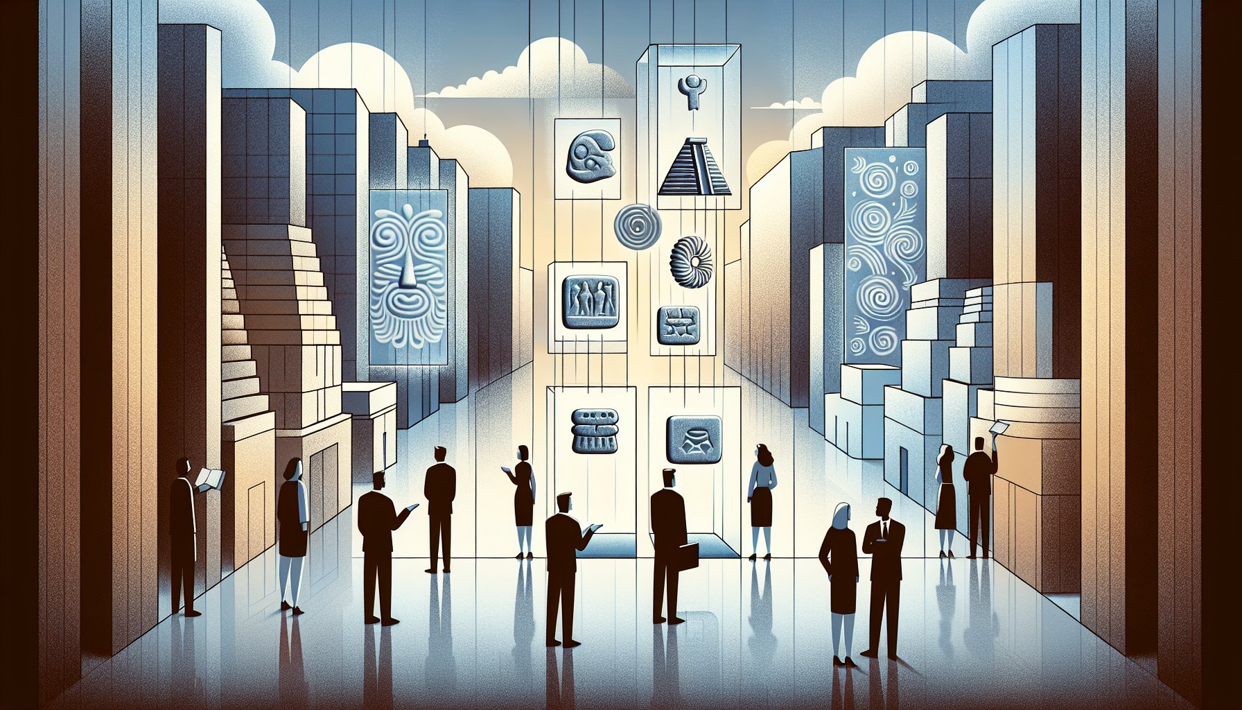 シュメール文明の不思議を現代ビジネス都市と対比し批判的思考で眺める構図