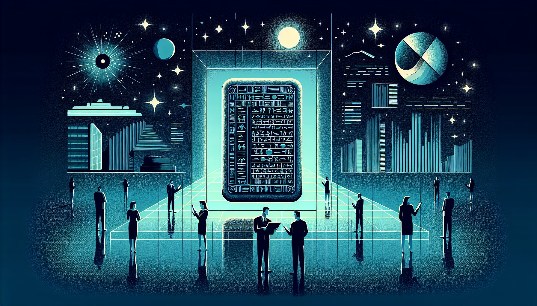 シュメール文明 予言と現代データ分析を対比し冷静に検証するイメージ